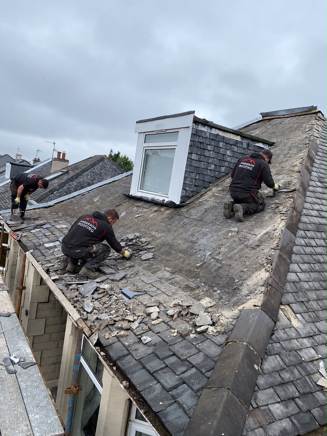 Roof repair carried out by Anderson Roofing & Building in Falkirk