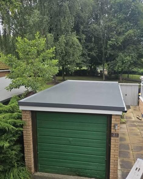 GRP flat roof completed by Anderson Roofing & Building in Falkirk