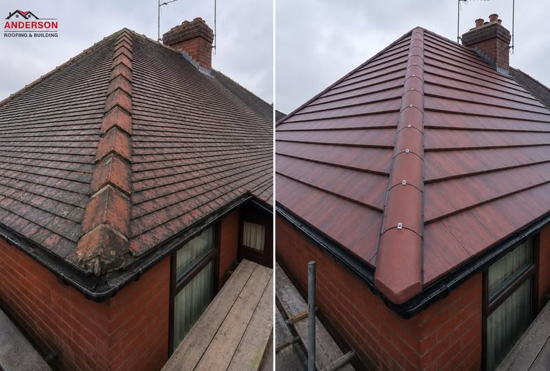 New roof installation completed by Anderson Roofing & Building in Falkirk